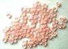 100 6mm Matte Pink Heart Beads